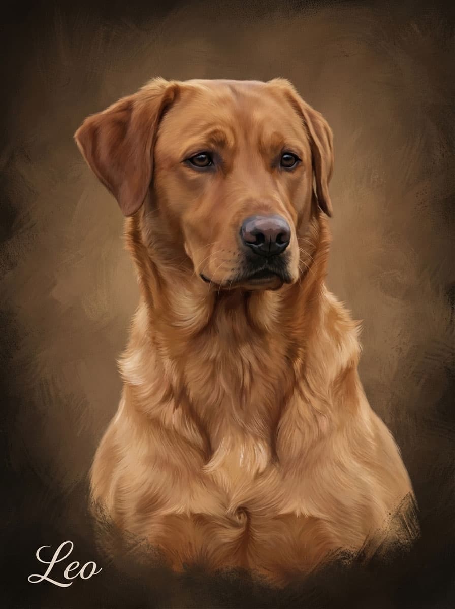 Leo finished custom pet portrait